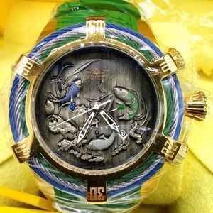FIRM PRICE-INVICTA BOLT ZEUS KOI FISH CHRONOGRAPH